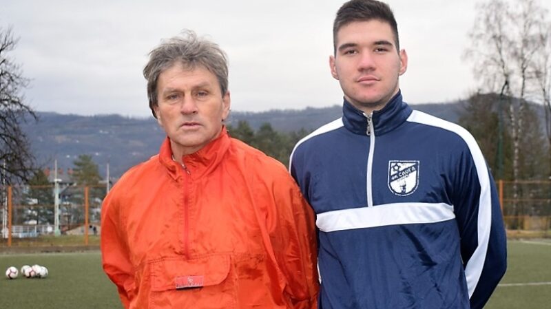 Стефан Трешић са тренером Радојком Веселиновићем