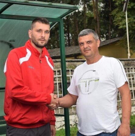 Досадашњи тренер Владислав Росић и председник клуба Предраг Живановић