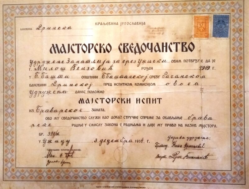 Сведочанство о мајсторском испиту