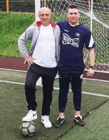 Председник клуба Радовановић са тренером Кривокапићем